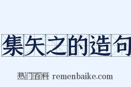 集矢之的造句是什么意思的图片